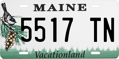 ME license plate 5517TN