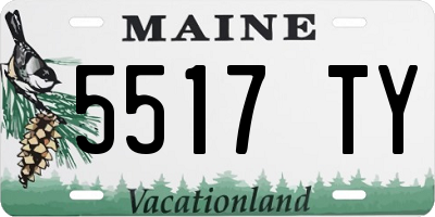 ME license plate 5517TY