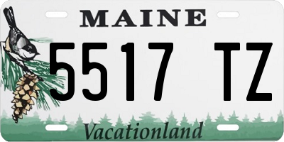 ME license plate 5517TZ