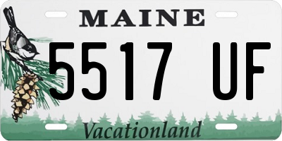 ME license plate 5517UF