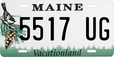 ME license plate 5517UG