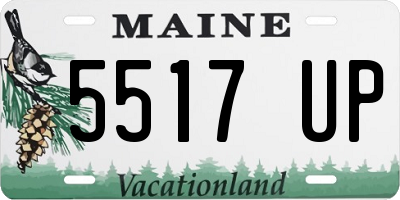 ME license plate 5517UP