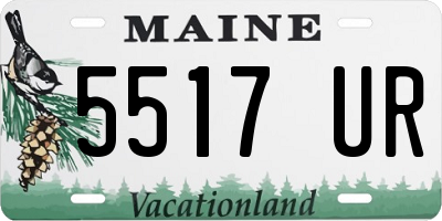 ME license plate 5517UR