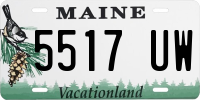 ME license plate 5517UW