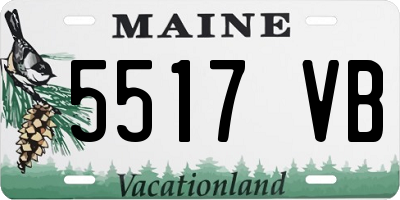 ME license plate 5517VB