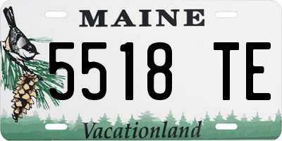 ME license plate 5518TE