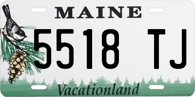 ME license plate 5518TJ