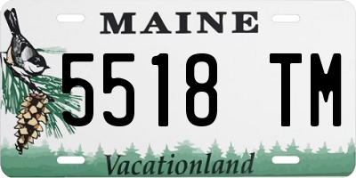 ME license plate 5518TM