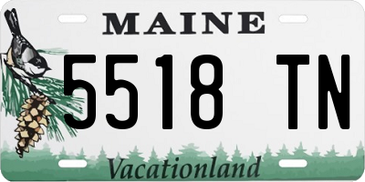 ME license plate 5518TN