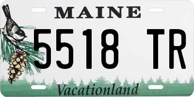 ME license plate 5518TR