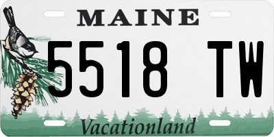ME license plate 5518TW