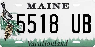 ME license plate 5518UB