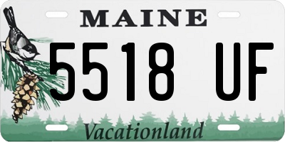 ME license plate 5518UF