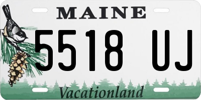 ME license plate 5518UJ