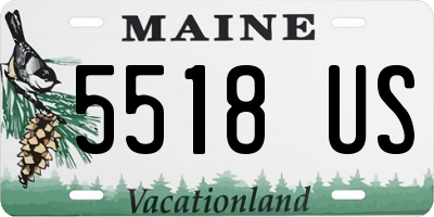 ME license plate 5518US