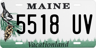 ME license plate 5518UV