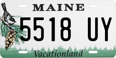 ME license plate 5518UY