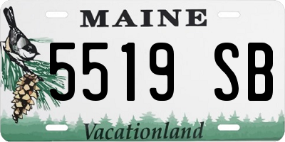 ME license plate 5519SB