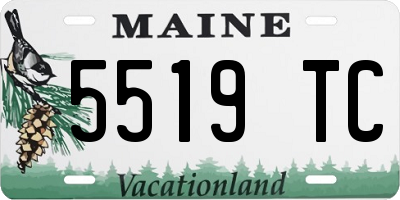 ME license plate 5519TC