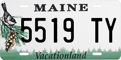 ME license plate 5519TY
