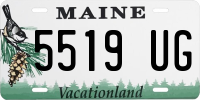 ME license plate 5519UG
