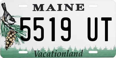 ME license plate 5519UT