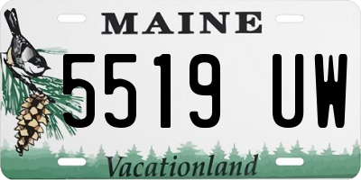 ME license plate 5519UW