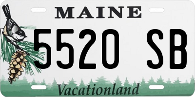 ME license plate 5520SB