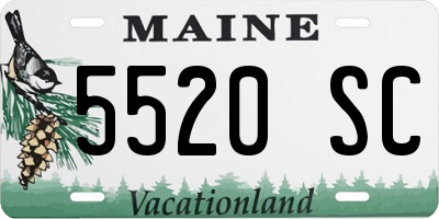 ME license plate 5520SC