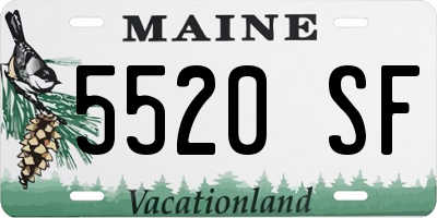 ME license plate 5520SF