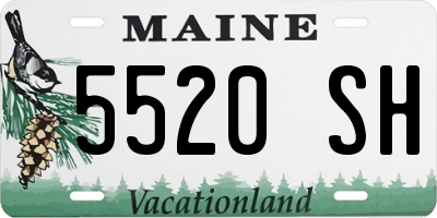 ME license plate 5520SH