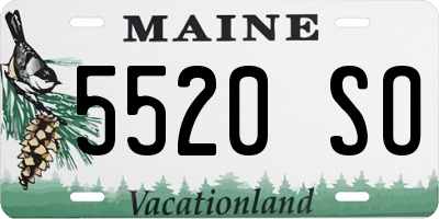 ME license plate 5520SO