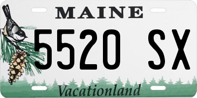 ME license plate 5520SX