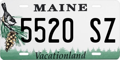 ME license plate 5520SZ