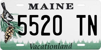 ME license plate 5520TN