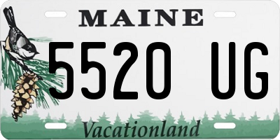 ME license plate 5520UG