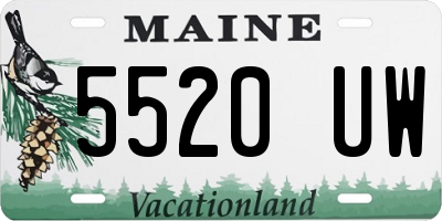 ME license plate 5520UW