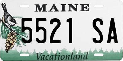 ME license plate 5521SA