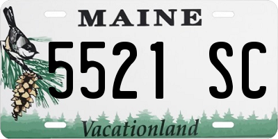 ME license plate 5521SC