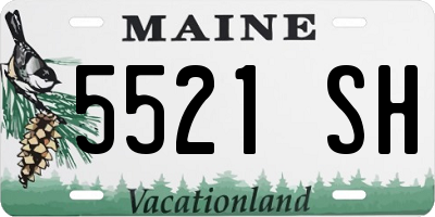 ME license plate 5521SH