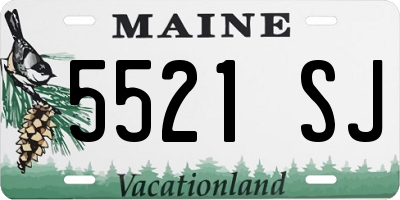 ME license plate 5521SJ