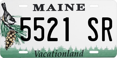 ME license plate 5521SR