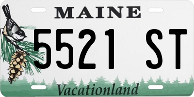 ME license plate 5521ST