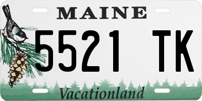 ME license plate 5521TK