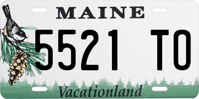 ME license plate 5521TO