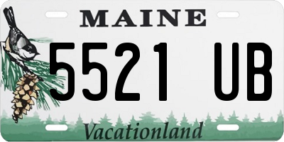 ME license plate 5521UB