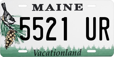 ME license plate 5521UR