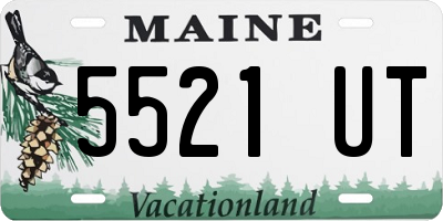 ME license plate 5521UT