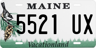ME license plate 5521UX