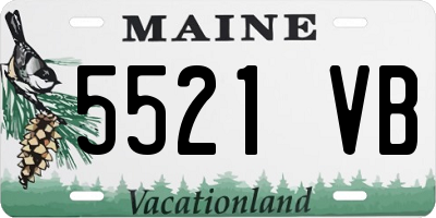 ME license plate 5521VB